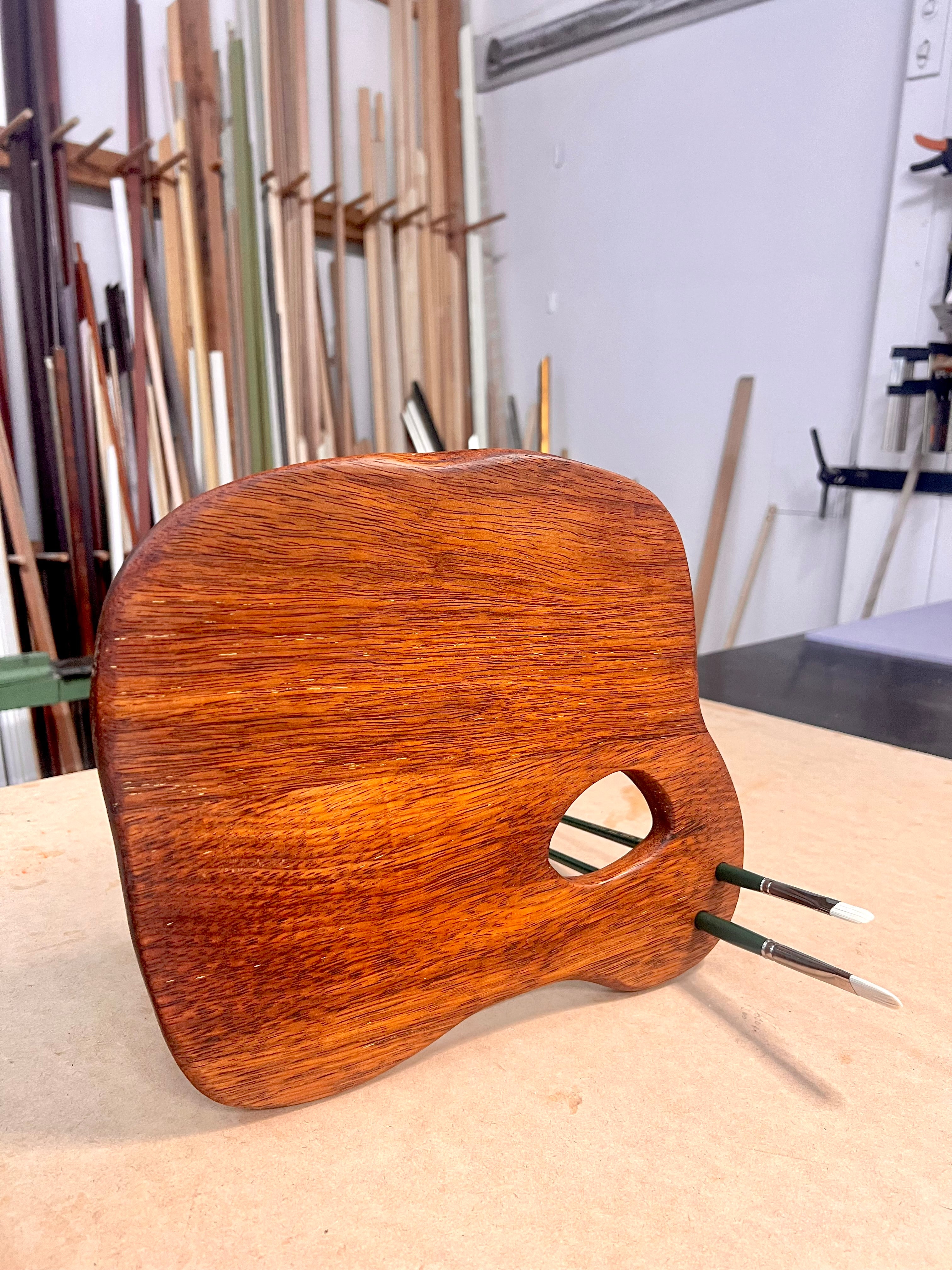 Reclaimed hardwood painters palette